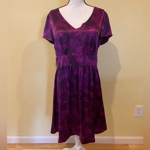 Banana Republic Purple Silk Dress. Size 14. New with Tags. Originally $130